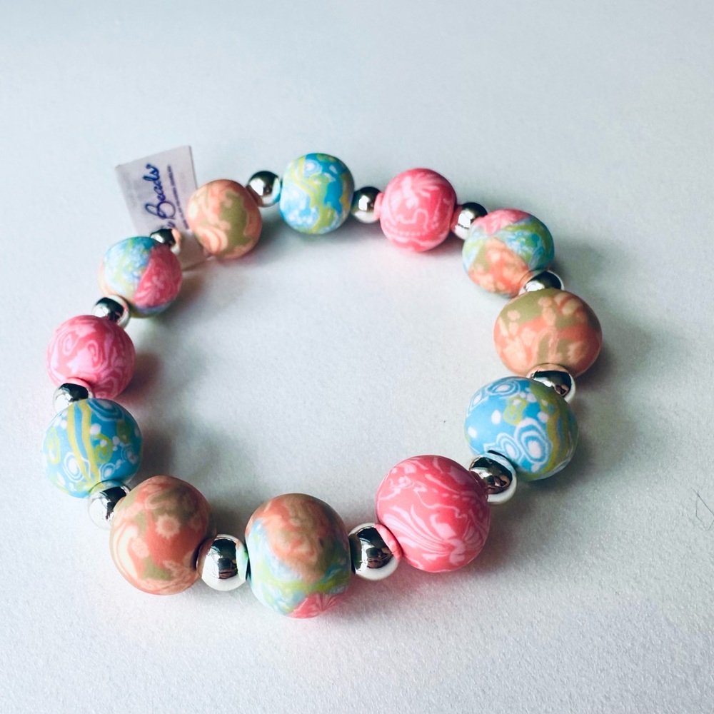 Viva Beads Handmade Beaded Stretch Bracelet NWT